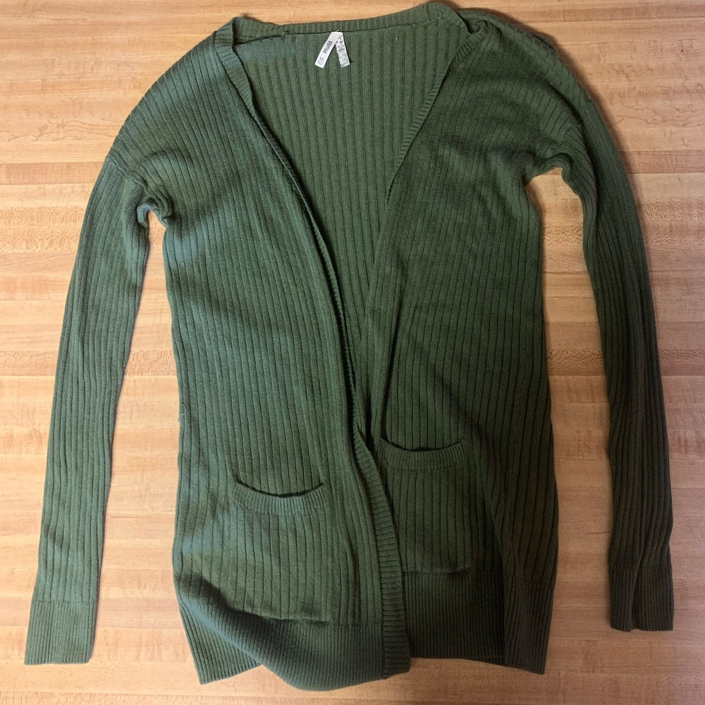 Green cardigan, size XS
